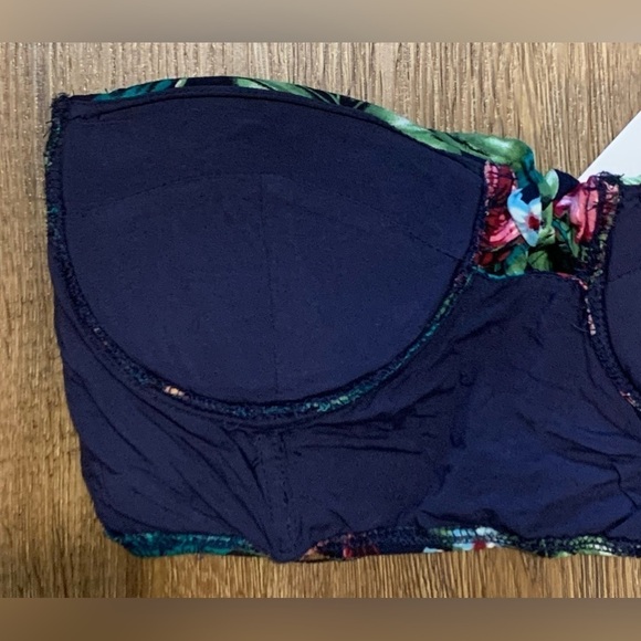 NWT, Seek, Tropical Tie Front Top w/ Ruffle Sleeves, Size Small - Picture 5 of 9